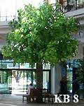 Künstliche Lindenbäume (Kunstbäume) in einem Einkaufszentrum