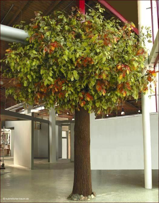 Sttzenverkleidung mit Kunstbaum/ knstlichem Baum