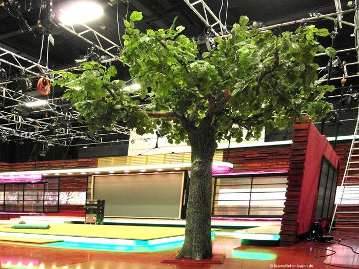 Groer, knstlicher Baum als Dekoration in einer TV-Sendung