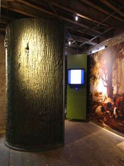 Künstlicher Baumstamm von Hadjisky in einem Museum